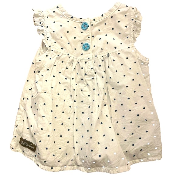 18/24 month Matilda Jane Dress Swiss Polka Dot Navy White Nautical NWOT Baby - Picture 2 of 4
